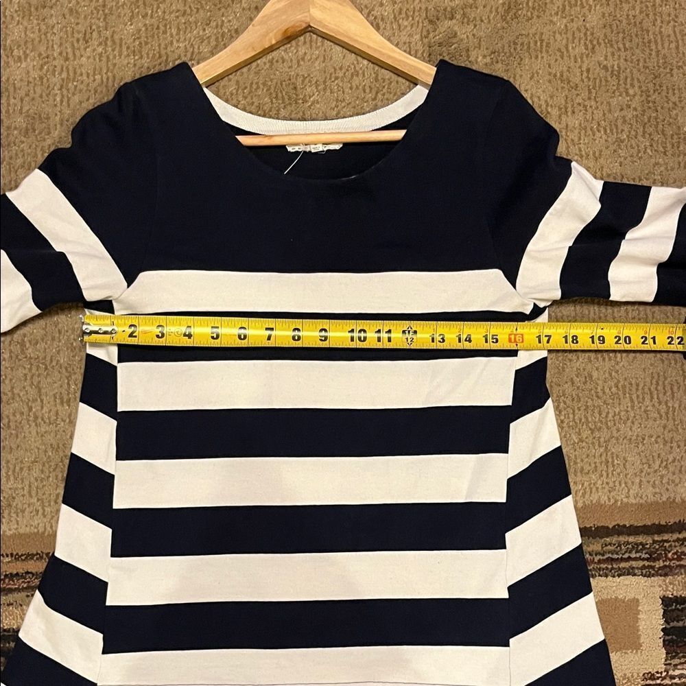 Navy and White Striped Long Sleeve Tee - Picture 9 of 10